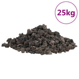 VidaXL lavasten 25 kg 1-2 cm sort