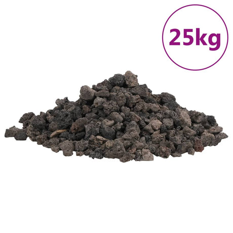 VidaXL lavasten 25 kg 1-2 cm sort
