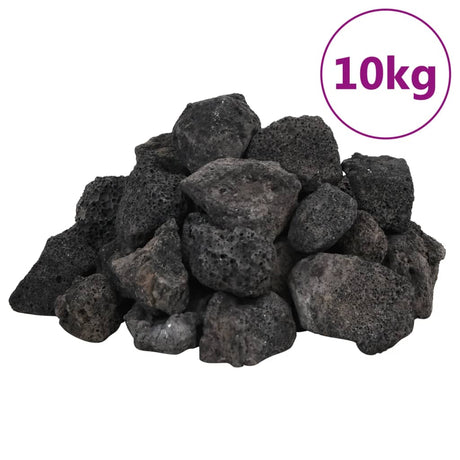 VidaXL lavasten 10 kg 3-5 cm sort