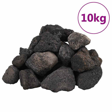 VidaXL lavasten 10 kg 5-8 cm sort