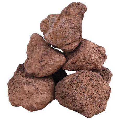 VidaXL lavasten 25 kg 10-30 cm rød
