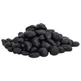 Vidaxl småsten poleret 2-5 cm 25 kg sort