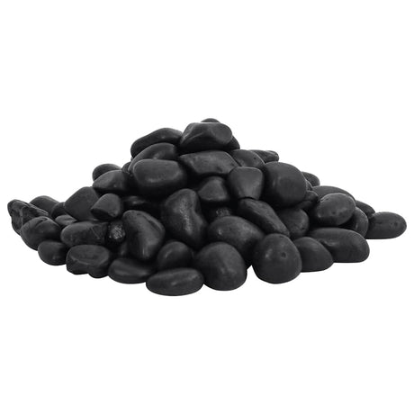 Vidaxl småsten poleret 2-5 cm 25 kg sort