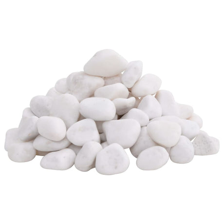 Vidaxl småsten poleret 2-5 cm 25 kg hvid