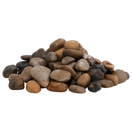 Vidaxl småsten poleret 2-5 cm 25 kg flerfarvet