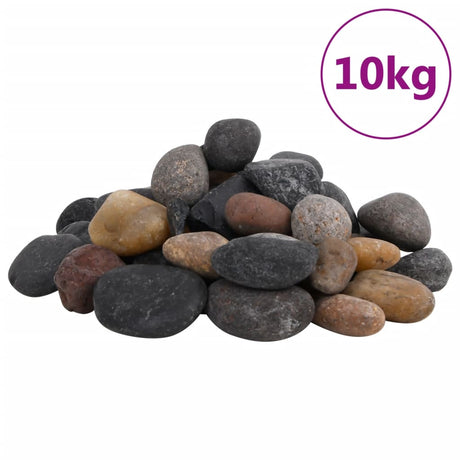 Vidaxl småsten poleret 5-8 cm 10 kg flerfarvet