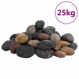 Vidaxl småsten poleret 5-8 cm 25 kg flerfarvet