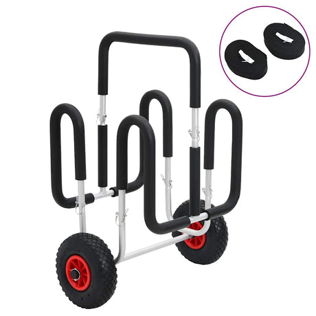 Vidaxl sup trolley til surfbræt 45 kg aluminium