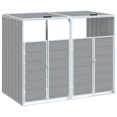 Vidaxx container opbevaring til 2 containere 144x81x113 cm grå stål
