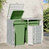 Vidaxx container opbevaring til 2 containere 144x81x113 cm grå stål