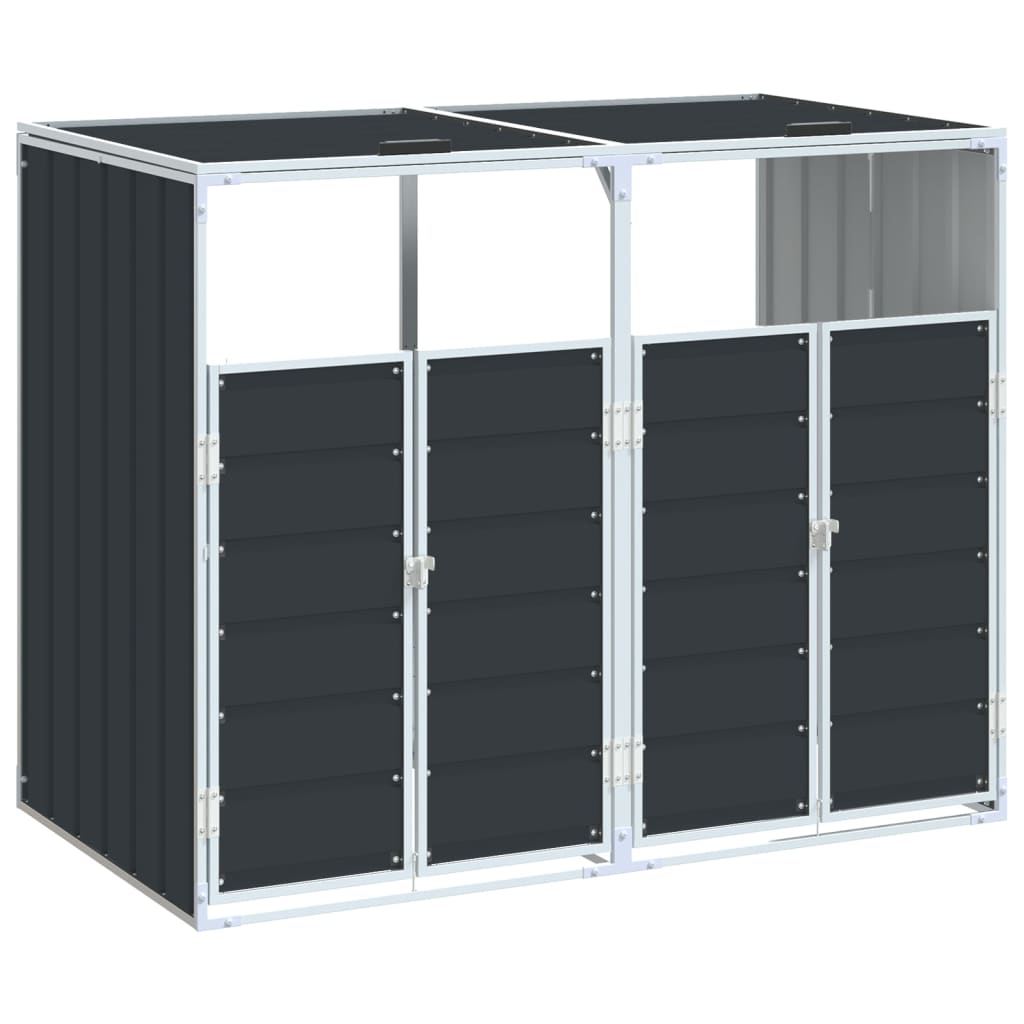 Vidaxx container opbevaring til 2 containere 144x81x113cm stål antracit