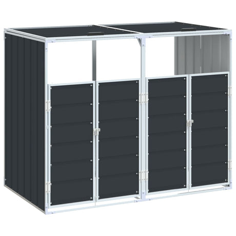 Vidaxx container opbevaring til 2 containere 144x81x113cm stål antracit