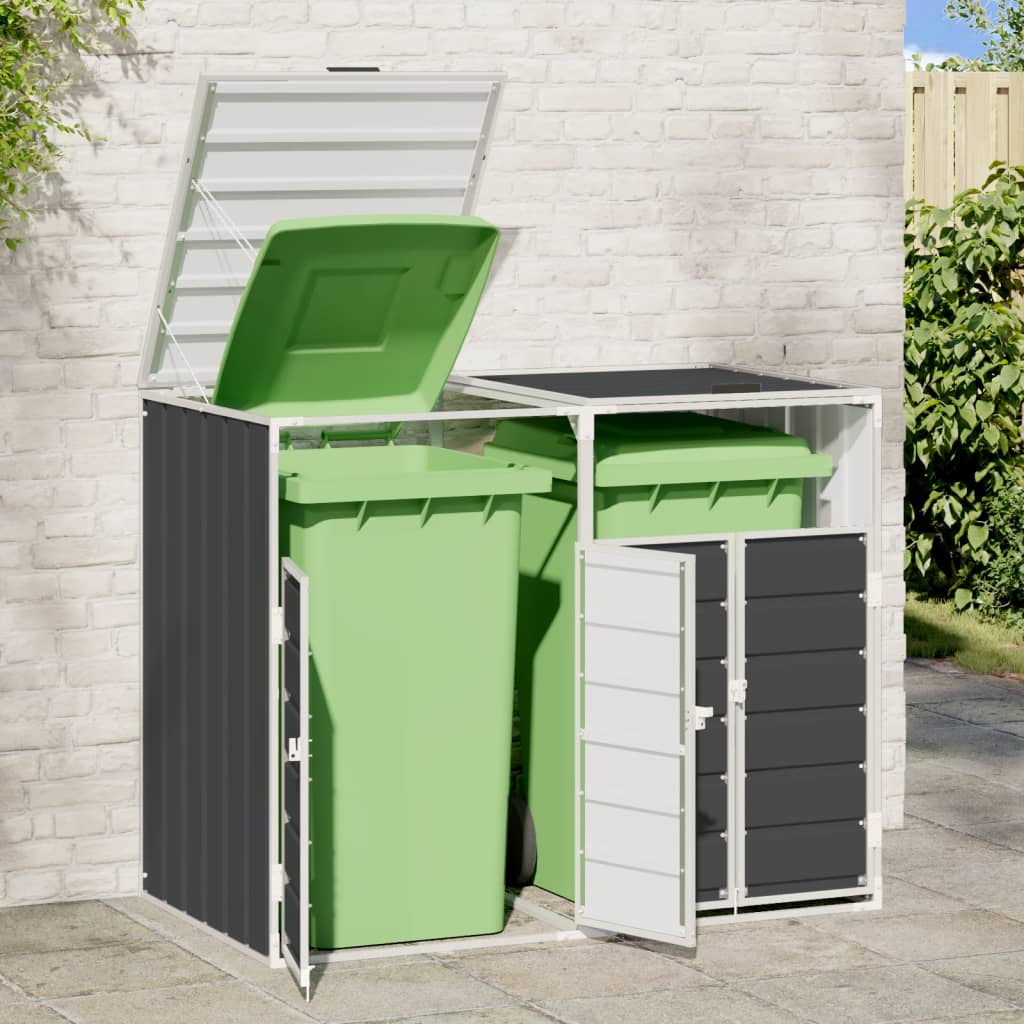 Vidaxx container opbevaring til 2 containere 144x81x113cm stål antracit