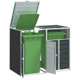 Vidaxx container opbevaring til 2 containere 144x81x113cm stål antracit
