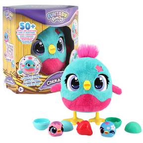 Funtasy familie jumbo - - chick-a-boo - fra 3 år - interaktivt kæletøj - legetøj med lyd - synger, danser og lægger kyllinger