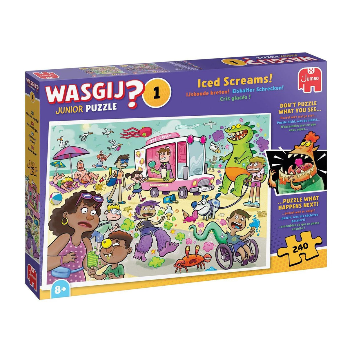 Jumbo wasgij junior - ijskoude kreten! - 240 stukjes - legpuzzel voor kinderen