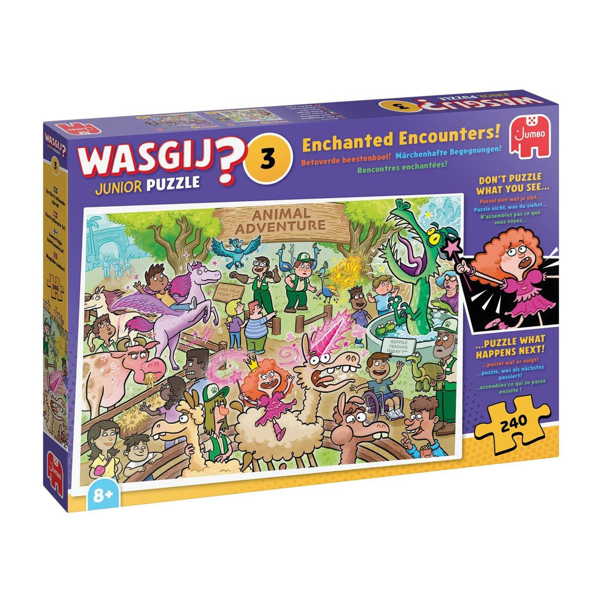 Jumbo wasgij junior - betoverde beestenboel! - 240 stukjes - legpuzzel voor kinderen