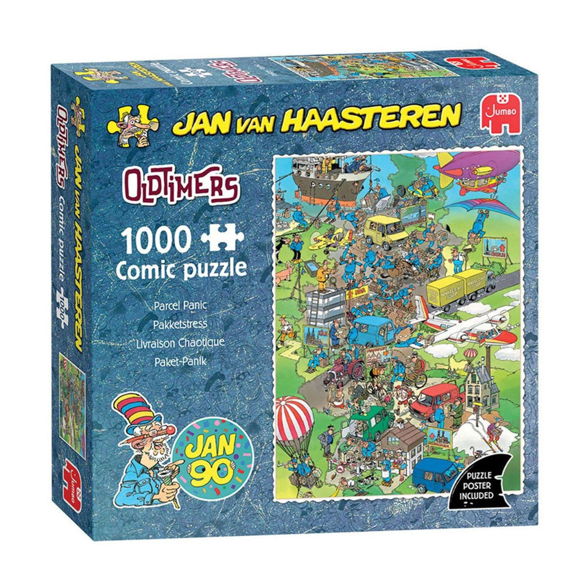 Jumbo jan van haasteren puzzel oldtimers parcel panic 1000 stukjes