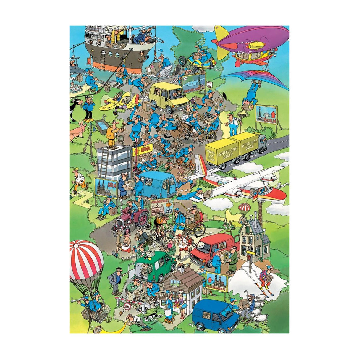 Jumbo jan van haasteren puzzel oldtimers parcel panic 1000 stukjes