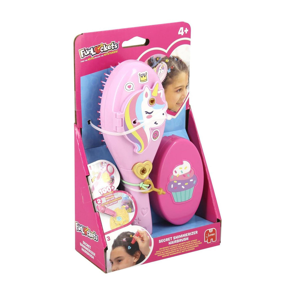 Jumbo funlockets geheime haarborstel met glinsters februari