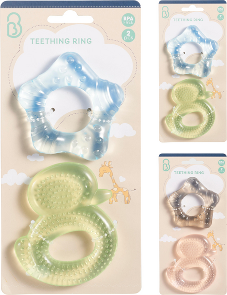 Babybideringe med gellag, 2 stk