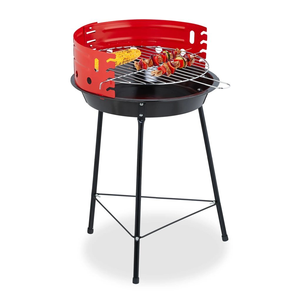Bbq barbecue 33x32x55 cm zwart rood