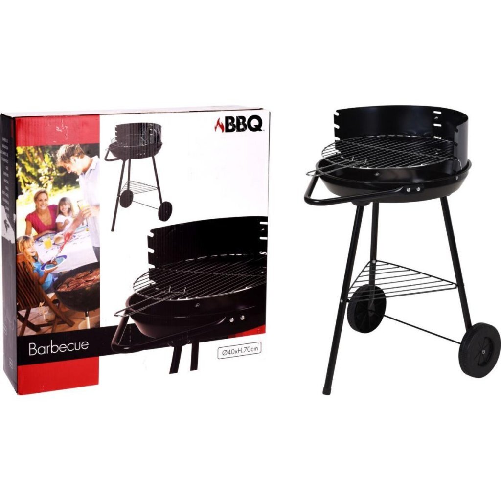 Bbq barbecue 43x70 cm zwart