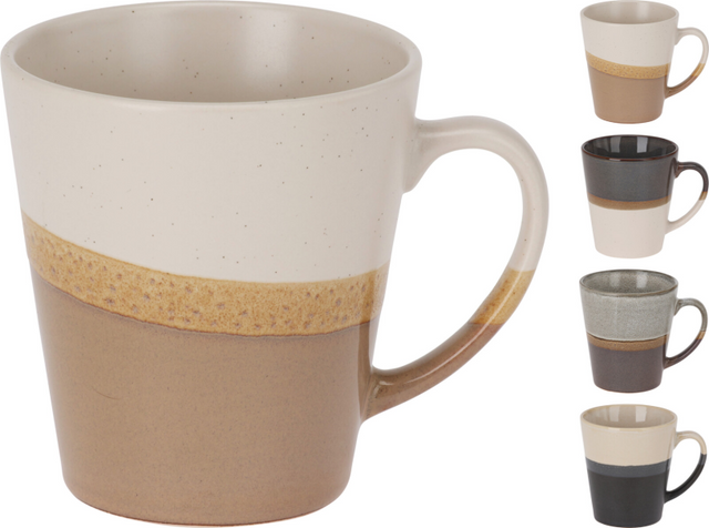 Beker aardewerk 300ml assorti