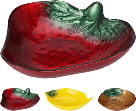 Schaal glas fruit 15cm assorti