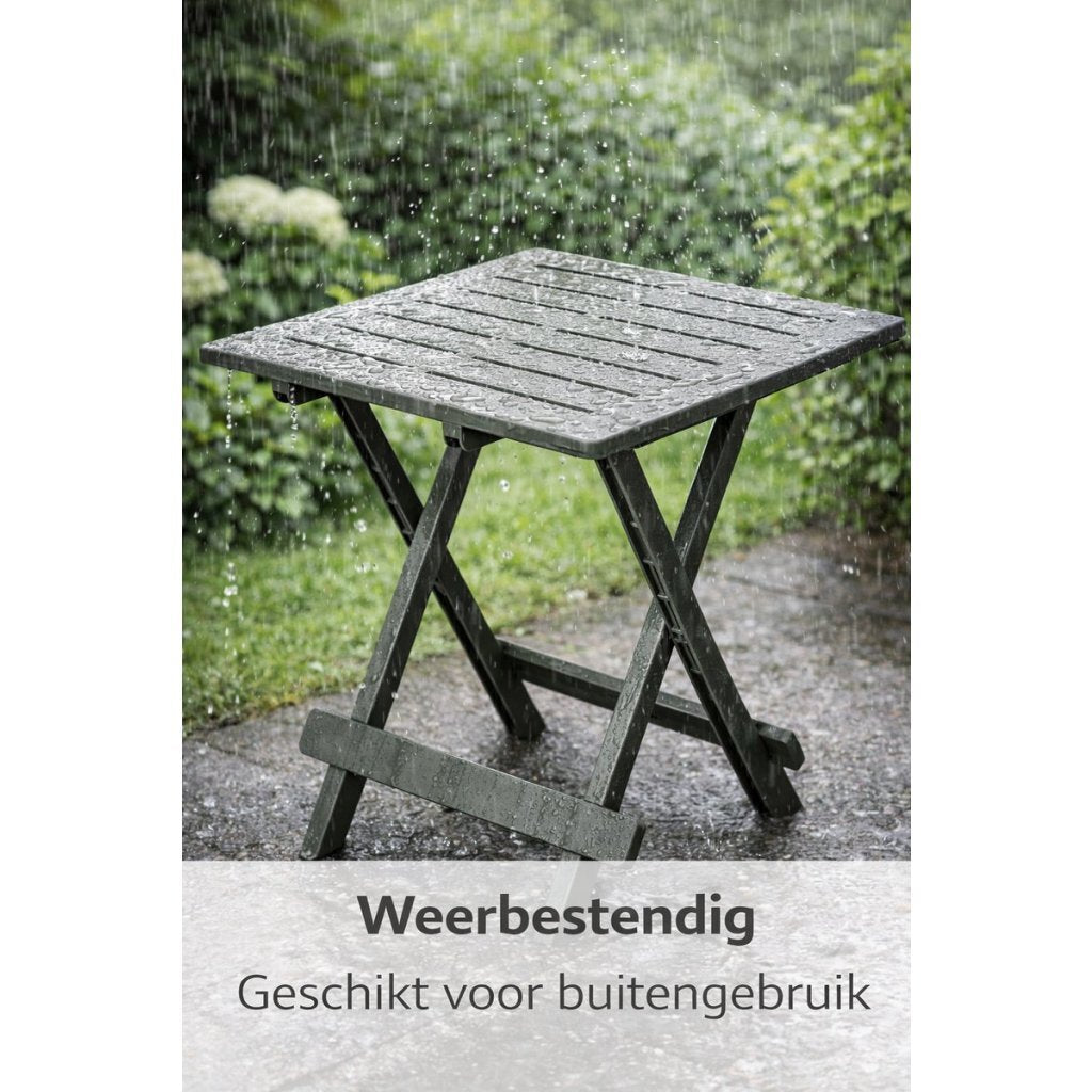 Pro garden campingtafel 50x43x43 saliegroen kunststof
