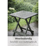 Pro garden campingtafel 50x43x43 saliegroen kunststof