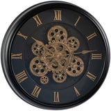 Excellent houseware analoge wandklok 40 cm goud zwart