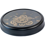 Excellent houseware analoge wandklok 40 cm goud zwart