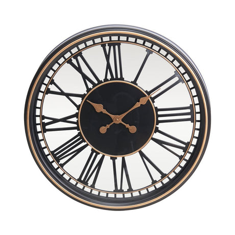 Overige merken analoge wandklok 49.5 cm zwart goud