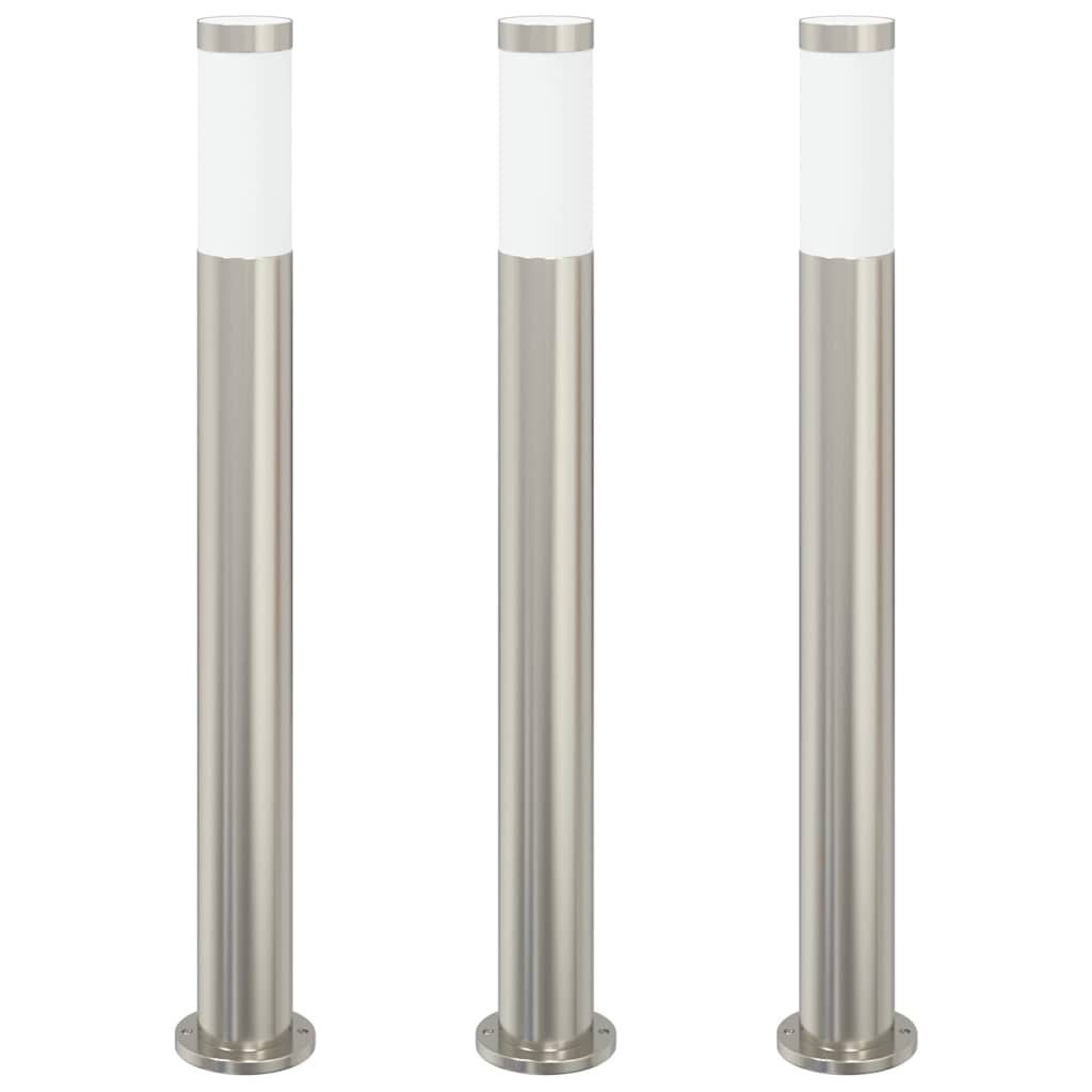 Vidaxx pullertbelysning 3 stk 80 cm rustfrit stål IP44