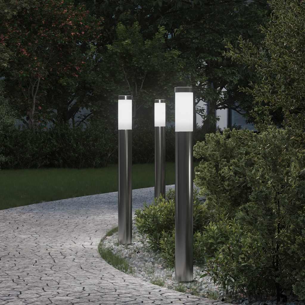 Vidaxx pullertbelysning 3 stk 80 cm rustfrit stål IP44