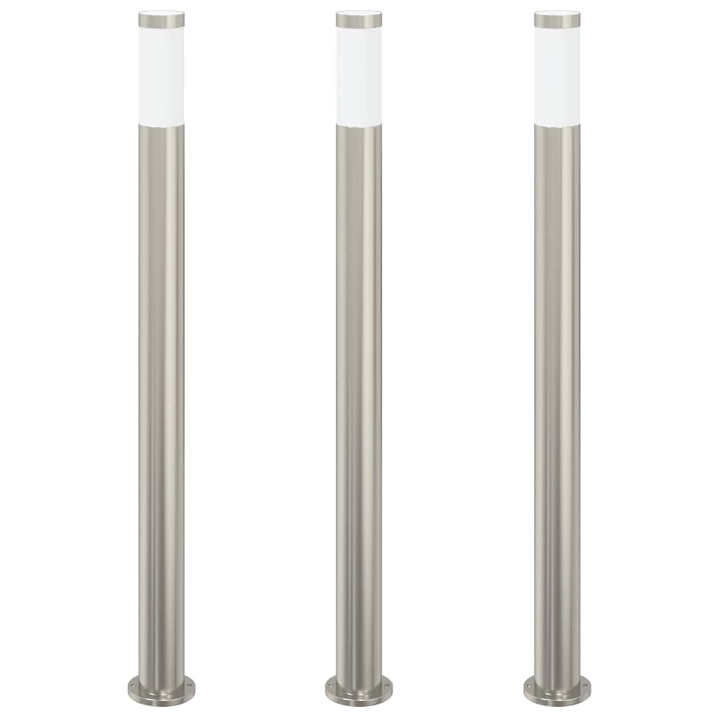 Vidaxx pullertbelysning 3 stk 110 cm rustfrit stål IP44