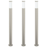 Vidaxx pullertbelysning 3 stk 110 cm rustfrit stål IP44
