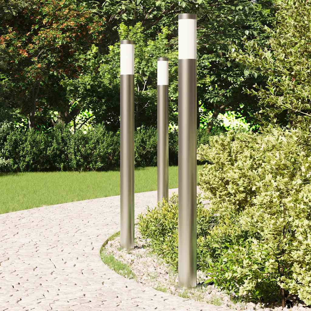 Vidaxx pullertbelysning 3 stk 110 cm rustfrit stål IP44