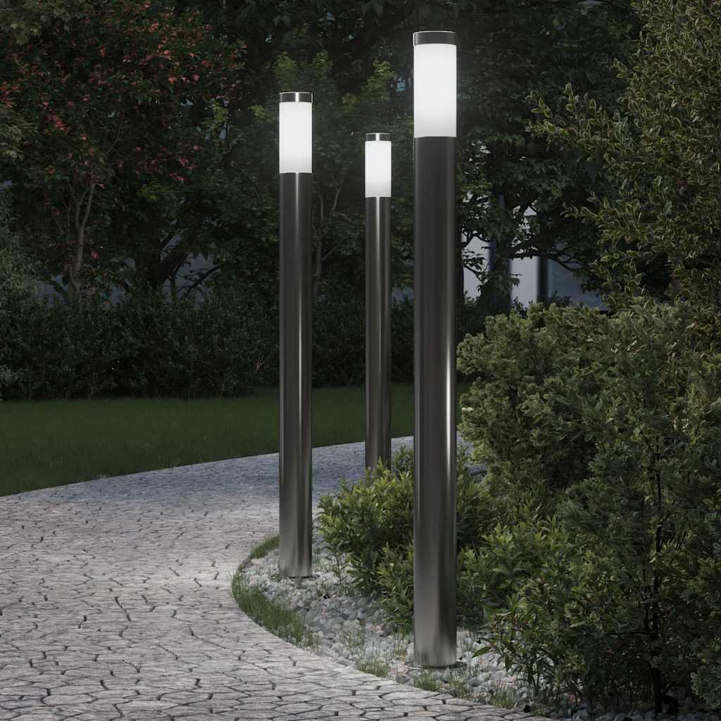 Vidaxx pullertbelysning 3 stk 110 cm rustfrit stål IP44