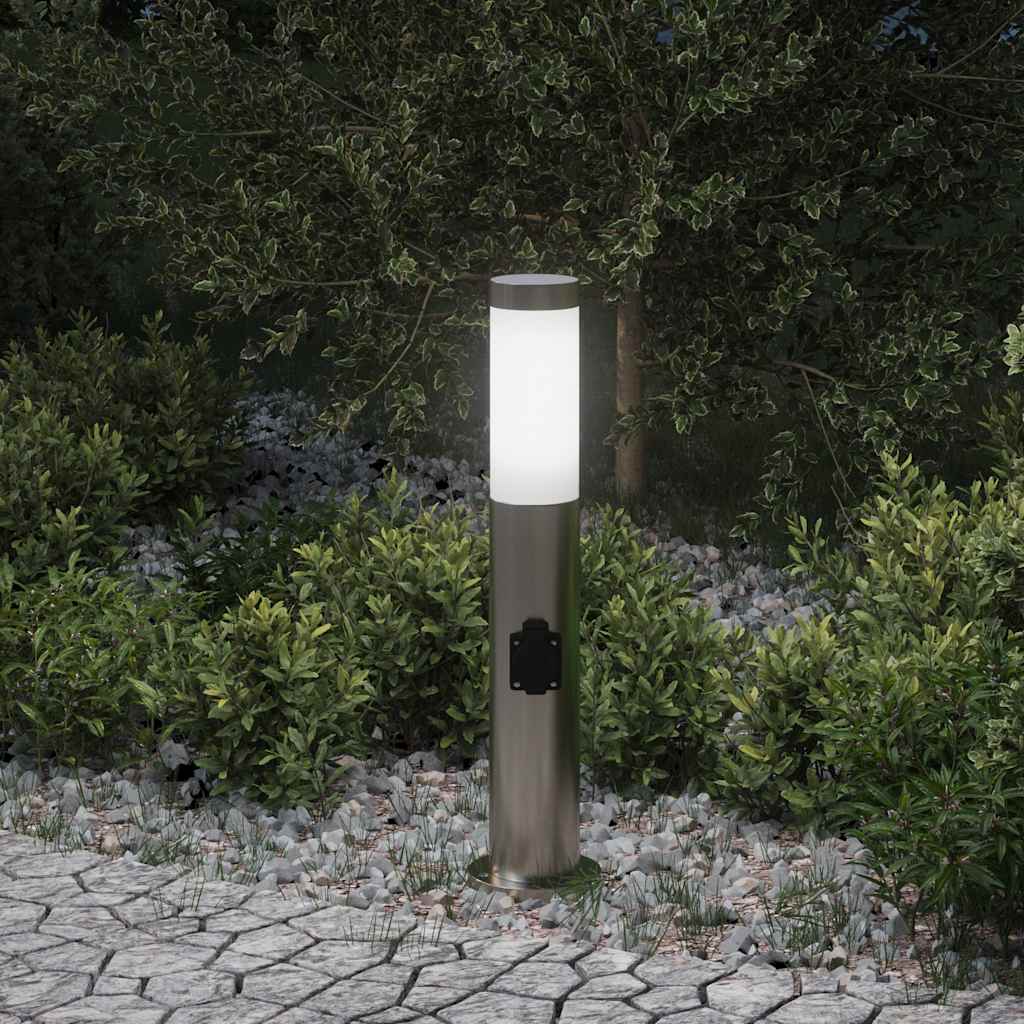 Vidaxl pullertlys med fatning 50 cm rustfrit stål IP44