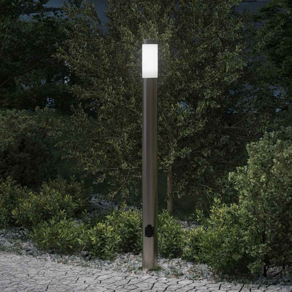 Vidaxl pullertlygte med fatning 110 cm rustfrit stål IP44