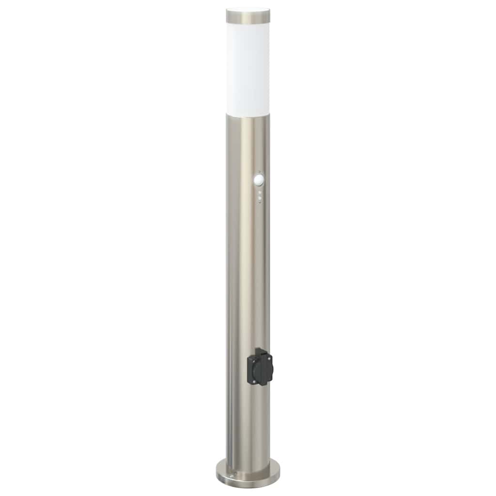 Vidaxl pullertlys med sensor og fatning 80 cm rustfrit stål IP44