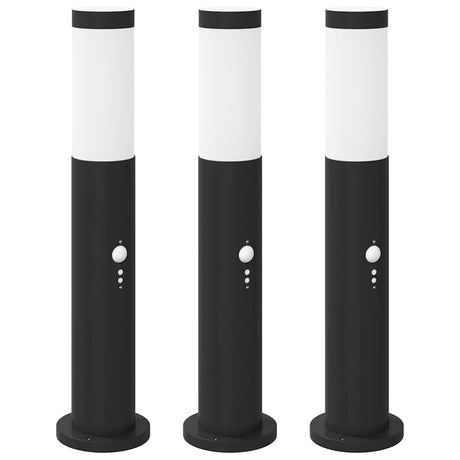 VidaXL pullertbelysning med sensor 3 stk 50 cm rustfrit stål IP44