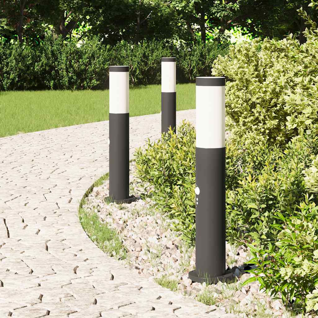 VidaXL pullertbelysning med sensor 3 stk 50 cm rustfrit stål IP44