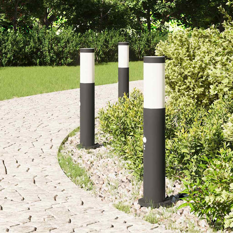 VidaXL pullertbelysning med sensor 3 stk 50 cm rustfrit stål IP44