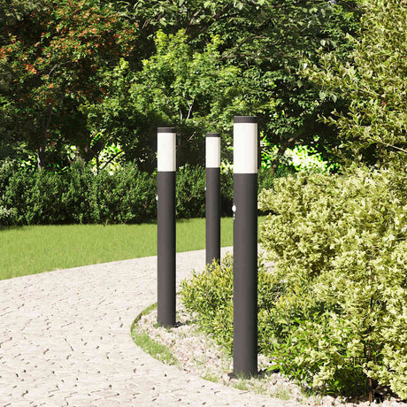 VidaXL pullertbelysning med sensor 3 stk 80 cm rustfrit stål IP44