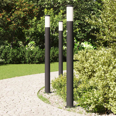 VidaXL pullertbelysning med sensor 3 stk 110 cm rustfrit stål IP44