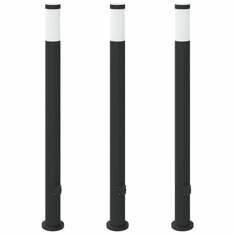 Vidaxx pullertbelysning med fatning 3 stk 110 cm rustfrit stål IP44