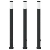 Vidaxx pullertbelysning med fatning 3 stk 110 cm rustfrit stål IP44
